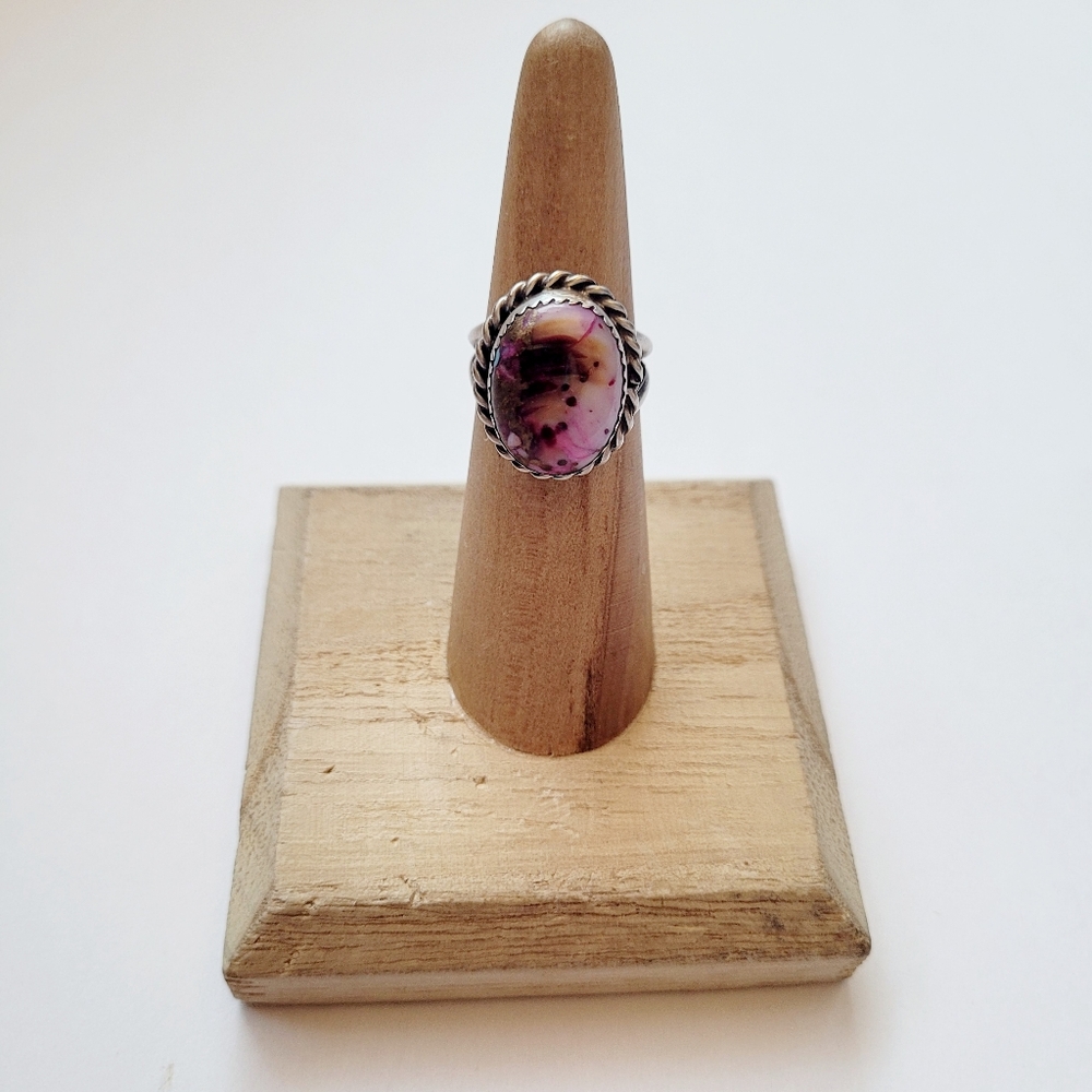Elegant Silver and Purple Stone Ring Pink Delilah Stone Sterling Silver Native